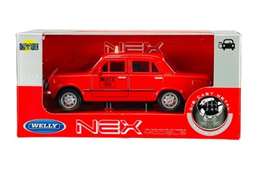 WELLY 1:34 Fiat 125P czerwony wpt taxi