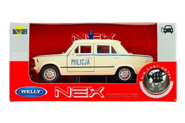 WELLY 1:34 Fiat 125P milicja, beżowy