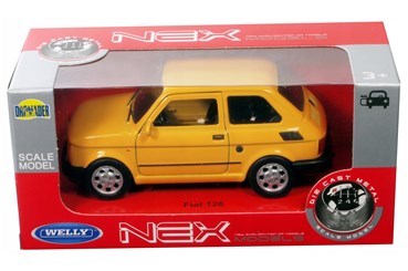 WELLY 1:34 Fiat 126P żółty
