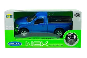 WELLY 1:34 Ford F-150 Regular Cab 2015 niebieski