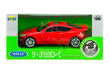 WELLY 1:34 Genesis II Coupe czerwony