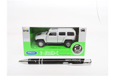 WELLY 1:34 Hummer H3 srebrny