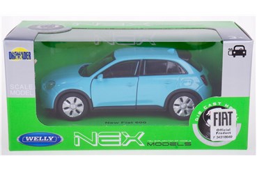 WELLY 1:34 New Fiat 600 niebieski