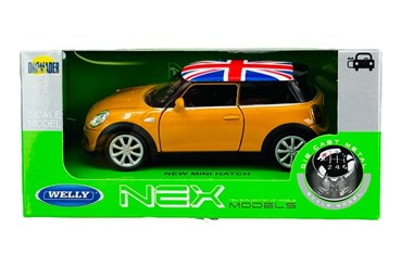 WELLY 1:34 New Mini Hatch pomarańczowy