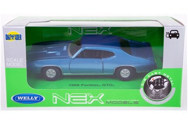 WELLY 1:34 Pontiac GTO 1969 niebieski