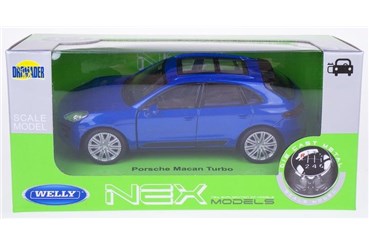 WELLY 1:34 Porsche Macan Turbo niebieski
