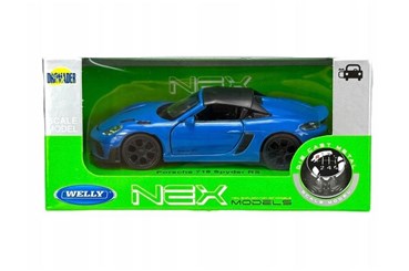 WELLY 1:34 Porsche 718 Spyder RS niebieskie