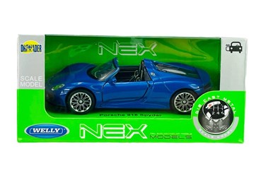 WELLY 1:34 Porsche 918 Spyder niebieskie