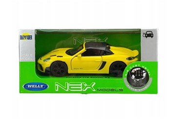 WELLY 1:34 Porsche 718 Spyder RS żółte