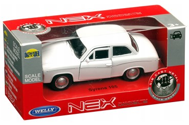 WELLY 1:34 Syrena FSO 105 biała