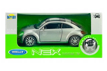 WELLY 1:34 Volkswagen The Beetle srebrny