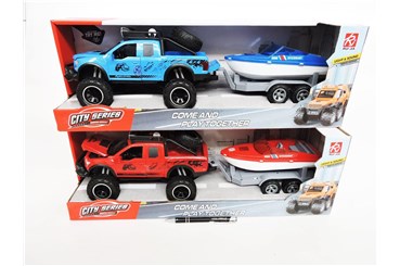 JEEP św. dź.  z motorówką na lawecie 2 kol.