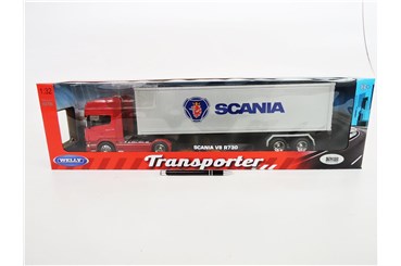 WELLY AUTO metal,1:32 SCANIA r730 z przyczepą,kar