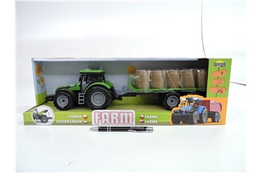 TRAKTOR z beczkami, 47x16x11 cm, z dź.,      kart.