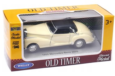 WELLY 1:34 OLD Mercedes-Benz 300S 1955 żółty
