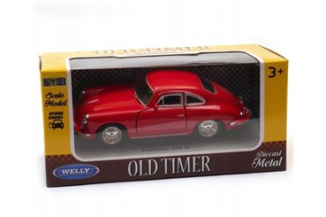 WELLY 1:34 OLD Porsche 356 B czerwony