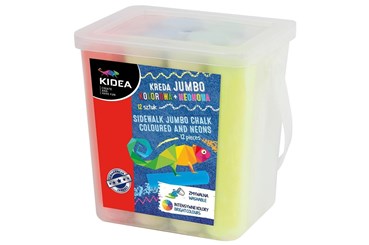 KIDEA Kreda JUMBO kolor.+neon., 12 szt.