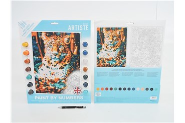 DUŻY ZESTAW do malowania, Artiste - LEOPARD