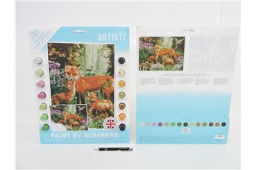 DUŻY ZESTAW do malowania, Artiste - LISY W LESIE