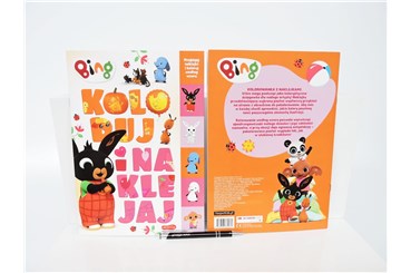 BRAK---KSIĄŻ. BING Koloruj i naklejaj. Tom 2	