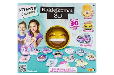 *NAKLEJKOMAT 3D, 6+,  kart.           /4