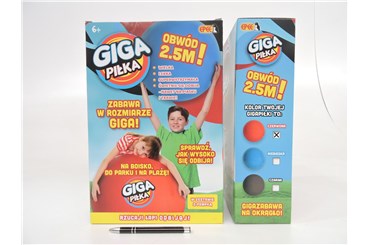 *Gigapiłka. 2,5m,  CZERWONY