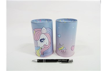 SKARBONKA metal. okrągła, JEDNOROŻEC