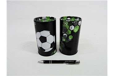 SKARBONKA metal. okrągła, FOOTBALL
