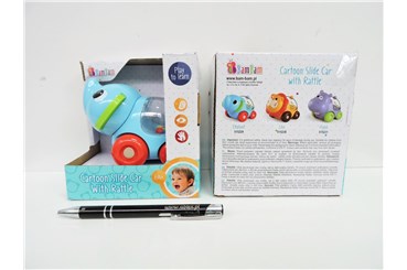 BAM BAM POJAZD SŁONIK, grzechotka, 14x13x9 cm