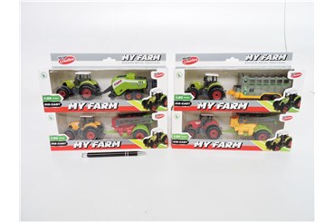 AST. FARMA TRAKTOR metal/ plast Z PRZYCZ 1:50 4 wz