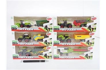 AST. FARMA TRAKTOR, 1:64, met., przycz., 6wz. kart