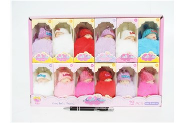 AST. BRELOK x 12 ,lalka, pomponik,   displ