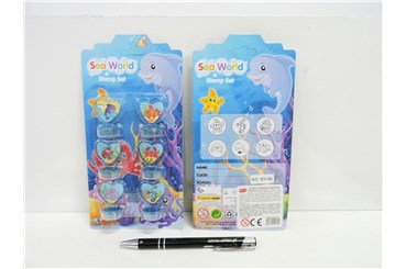 STEMPLE 6 szt. morskie, 10x21x2 cm