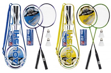 AST. BADMINTON metal. z akc., 21x65 cm,  pokrowiec