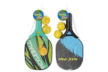 AST. RAKIETKI do padla + akc., 19x40x5 cm,  sia.