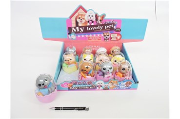 AST. PIESEK x 12 akcesoria, w jajku,    displ.