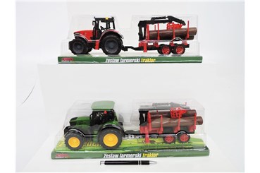 BRAK--AST. TRAKTOR z masz. i belami, 40x14x11 cm,