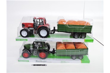 AST. TRAKTOR Z PRZYCZEPĄ, z belami, 2 kol,  klosz