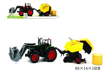 TRAKTOR z turem z żółtą prasą pod kloszem