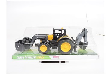 TRAKTOR z turem, pomar., 44x15x17 cm,        klosz