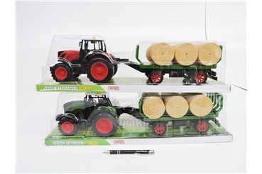 TRAKTOR z belami siana, 55x16x15 cm,   klosz