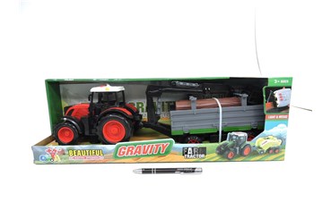 TRAKTOR z belami drewna, św/dźw, 55x18x15 cm, kart