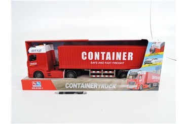 AUTO CIĘŻAROWE św/dź, 62x22x14 cm, kontener, kart.