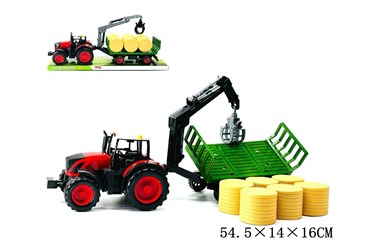 TRAKTOR Z MASZYNĄ ROLNICZĄ baloty, chwytak