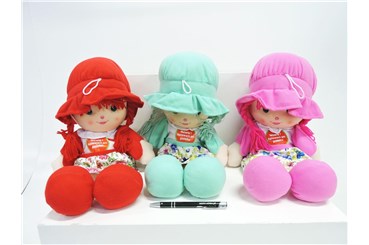 AST. LALKA szmacianka, 45 cm, śpiewa, kapelusz