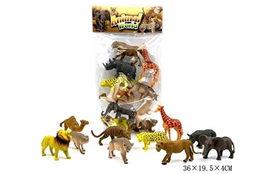 Zwierzęta dzikie 10 szt w folii