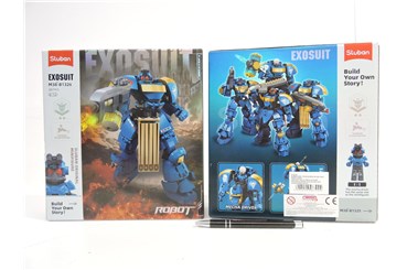 KLOCKI SLUBAN 269 el. kosmos, niebieski robot