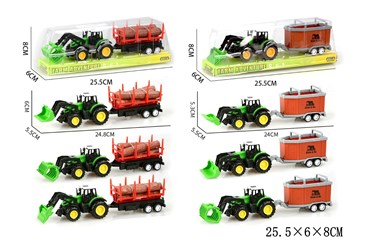 TRAKTOR z przyczepą do krów i drewnem 2 wz