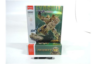 KLOCKI SLUBAN 233 el. KOSMOS, Robot wojskowy 2w1