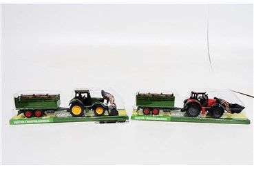 AST. TRAKTOR Z PRZYCZEPĄ, 47x13x11 cm,       klosz